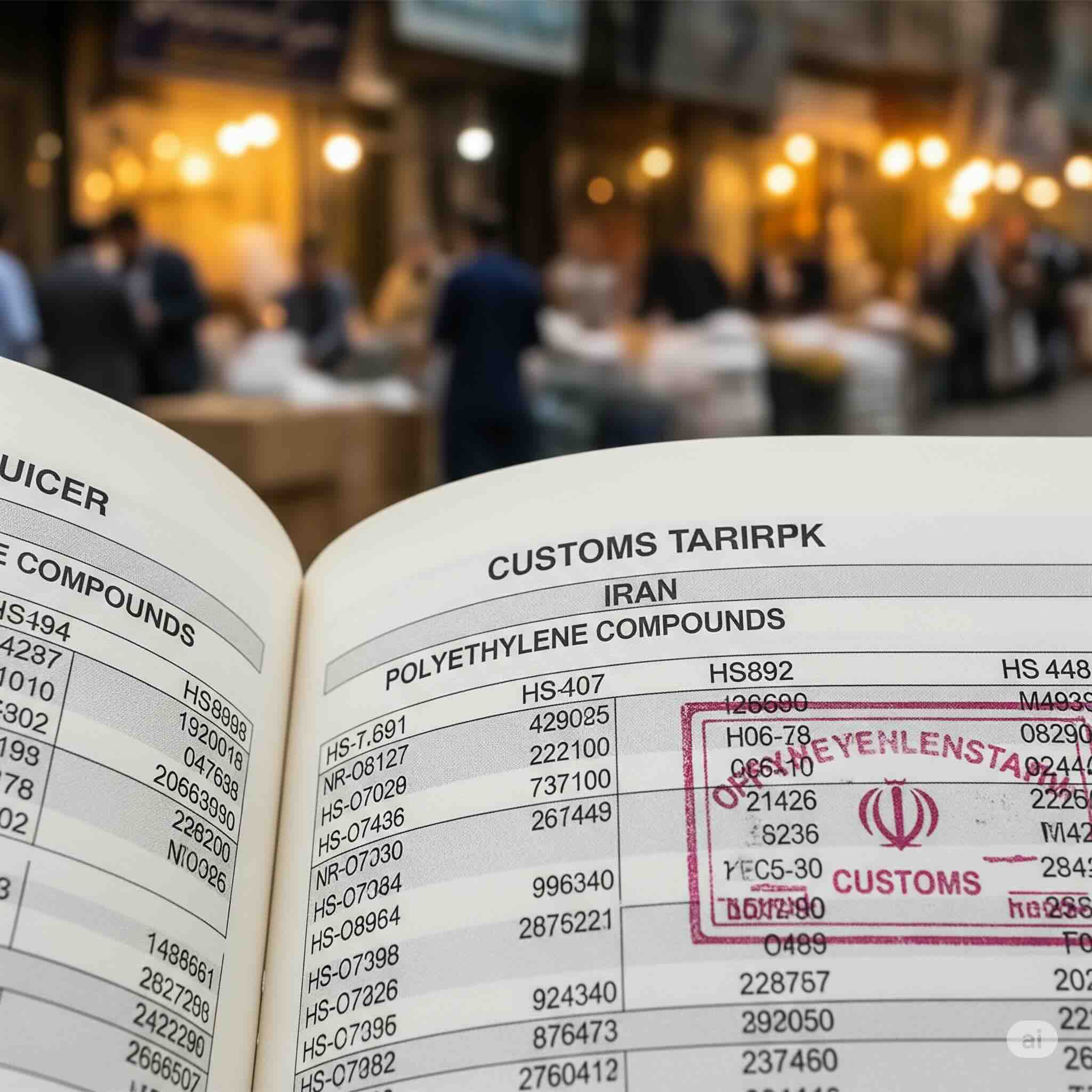 کد تعرفه کامپاند پلی اتیلن در گمرک ایران